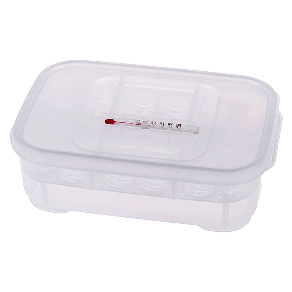 Reptile Egg Incubator Box with 12-Cell Tray and Clear Lid