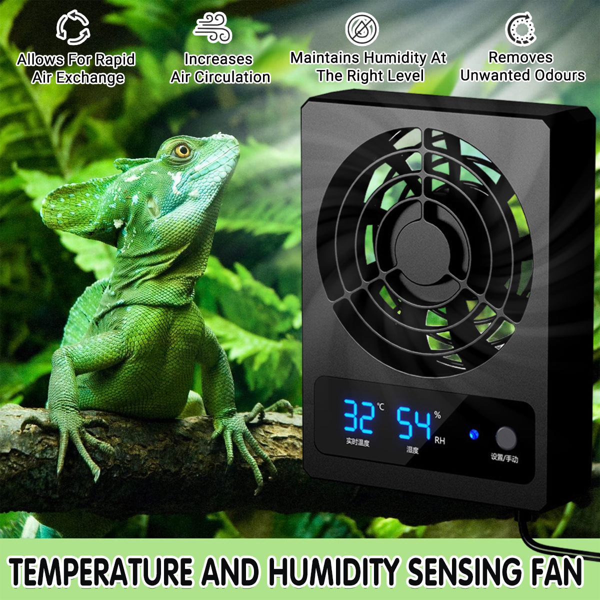 Temperature Controlled Reptile Enclosure Ventilation Fan