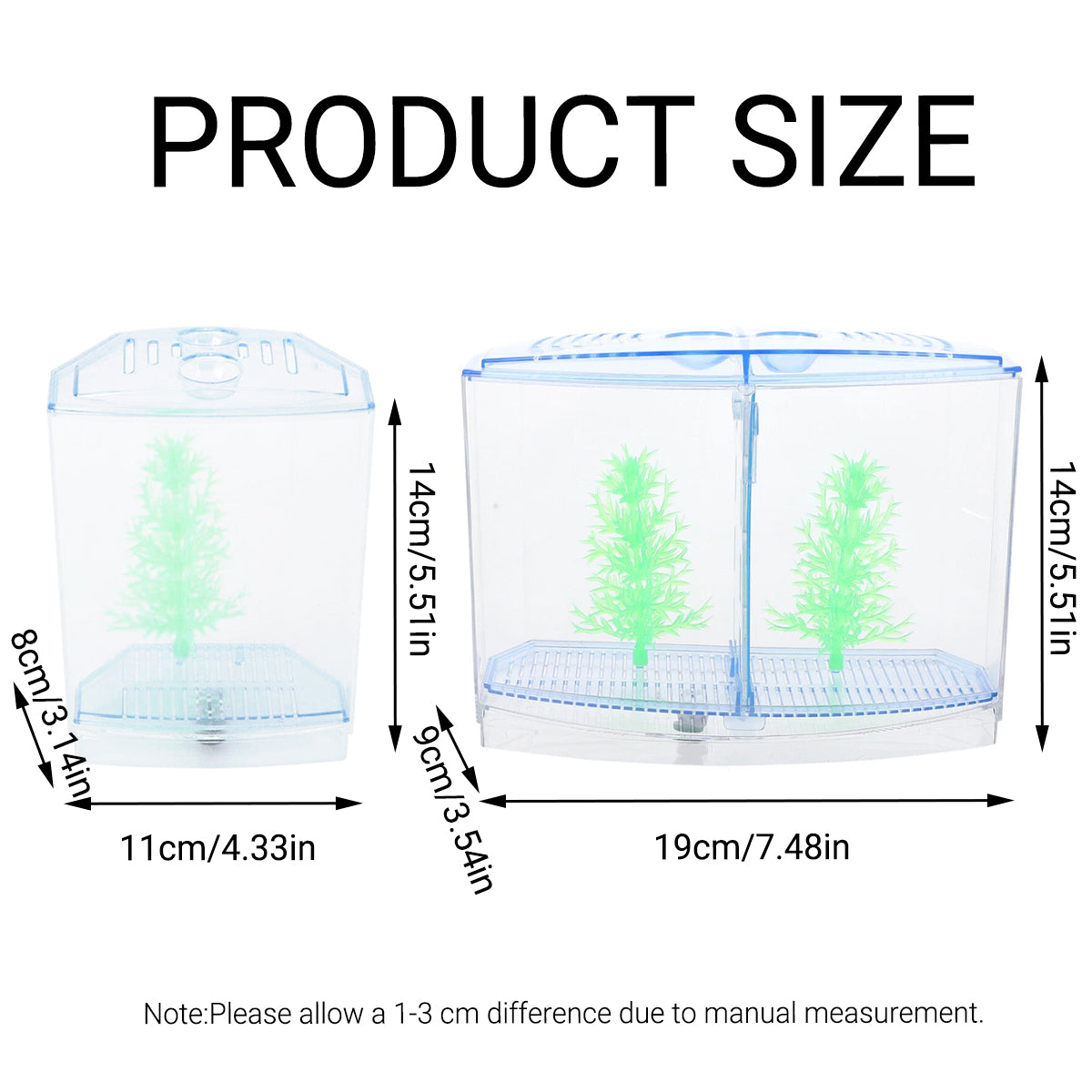 Acrylic Fish Isolation Box Transparent Breeding Tank Divider