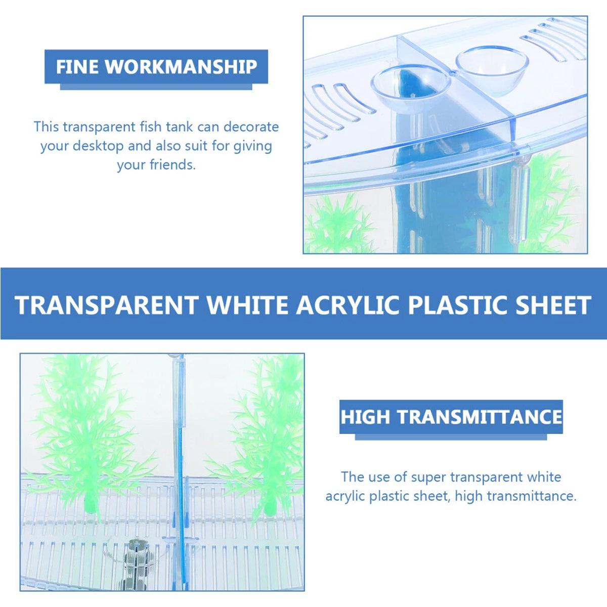 Acrylic Fish Isolation Box Transparent Breeding Tank Divider