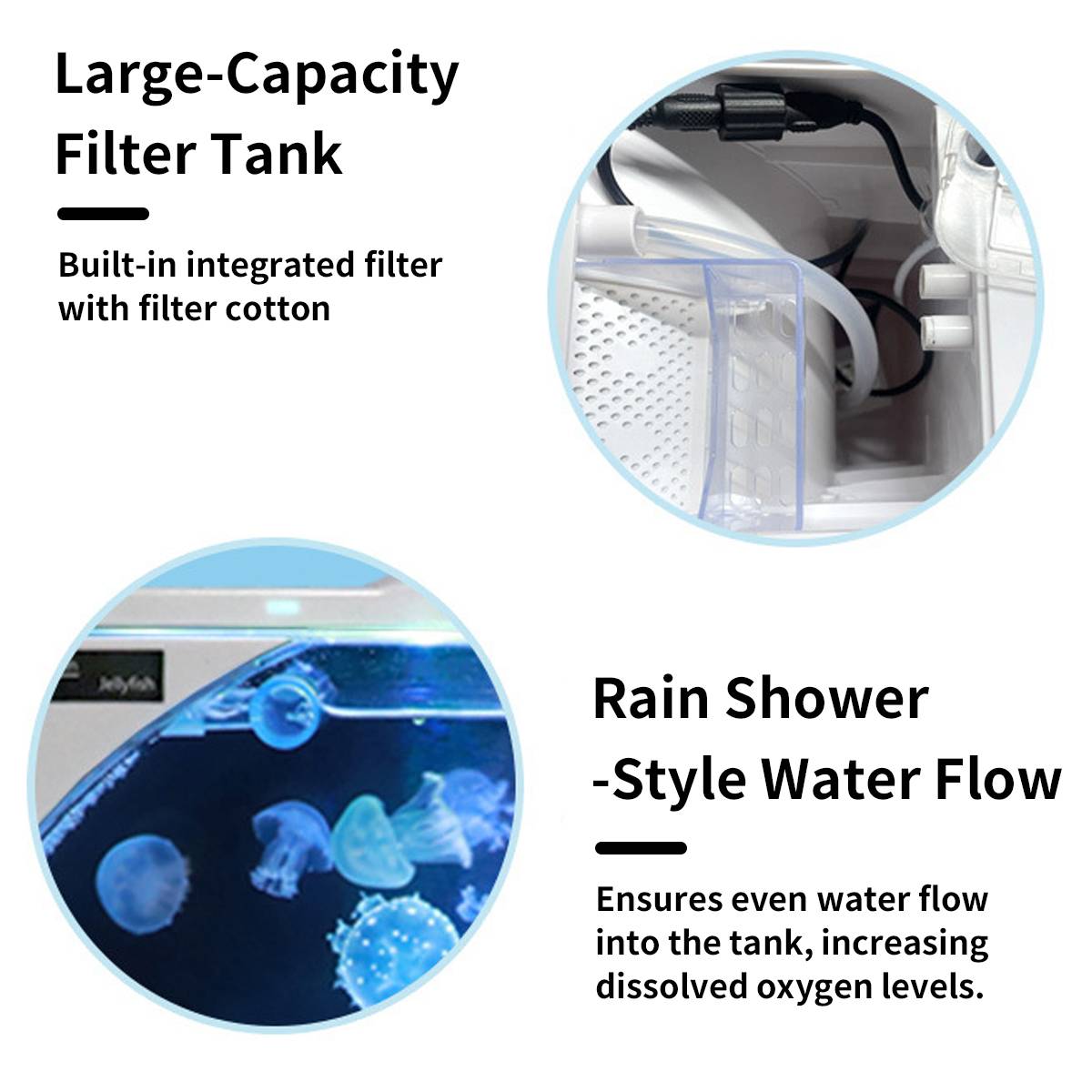 Jellyfish Fish Tank LED Aquarium Desktop Mini Tank