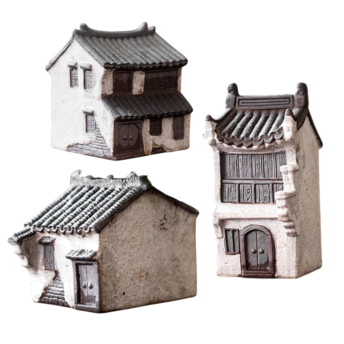 Ceramic House Ornament Miniature Jiangnan Cottage Decoration