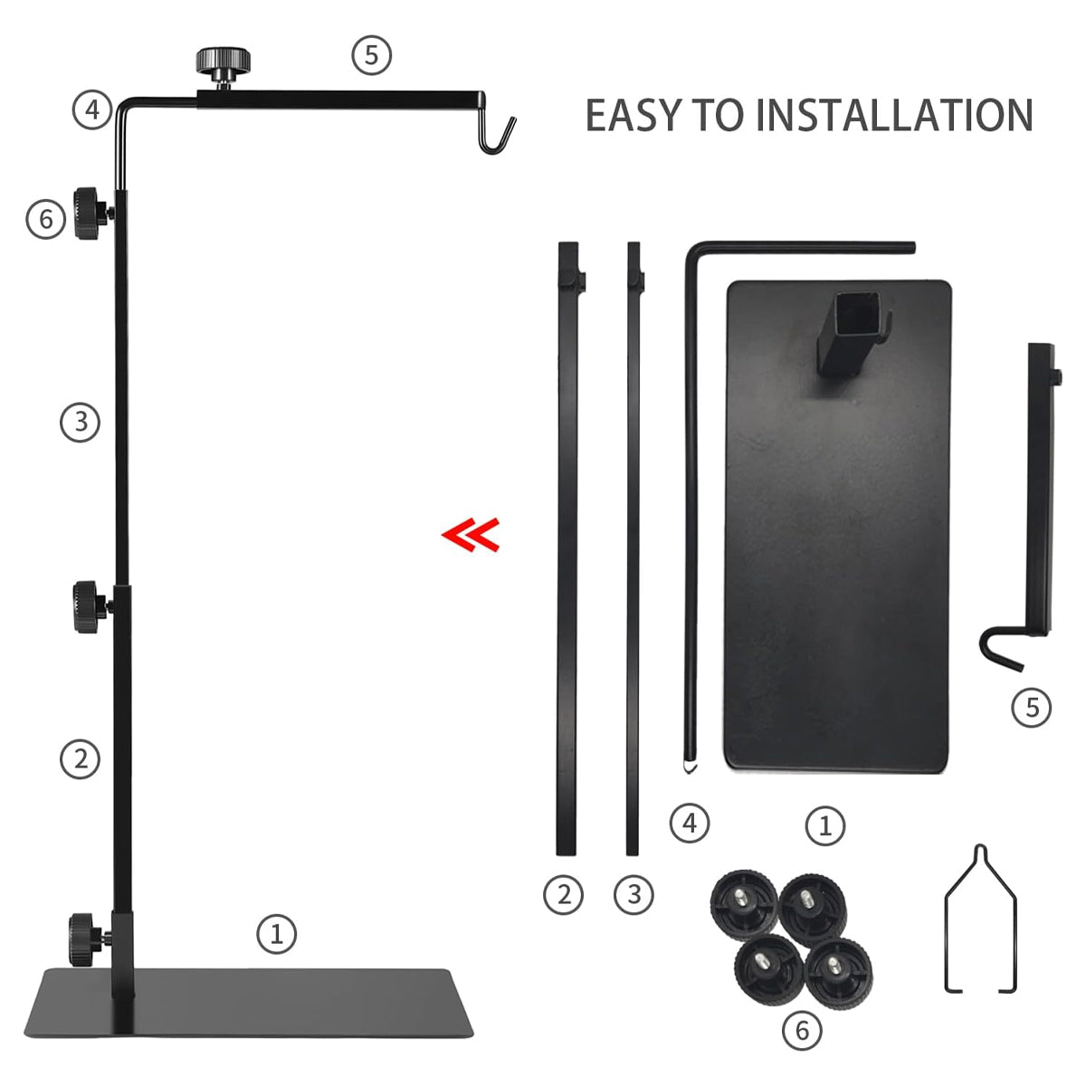 Adjustable Reptile Heat Lamp Stand for Terrariums