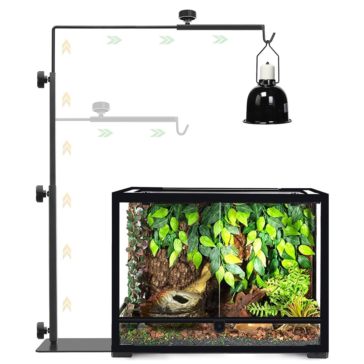Adjustable Reptile Heat Lamp Stand for Terrariums