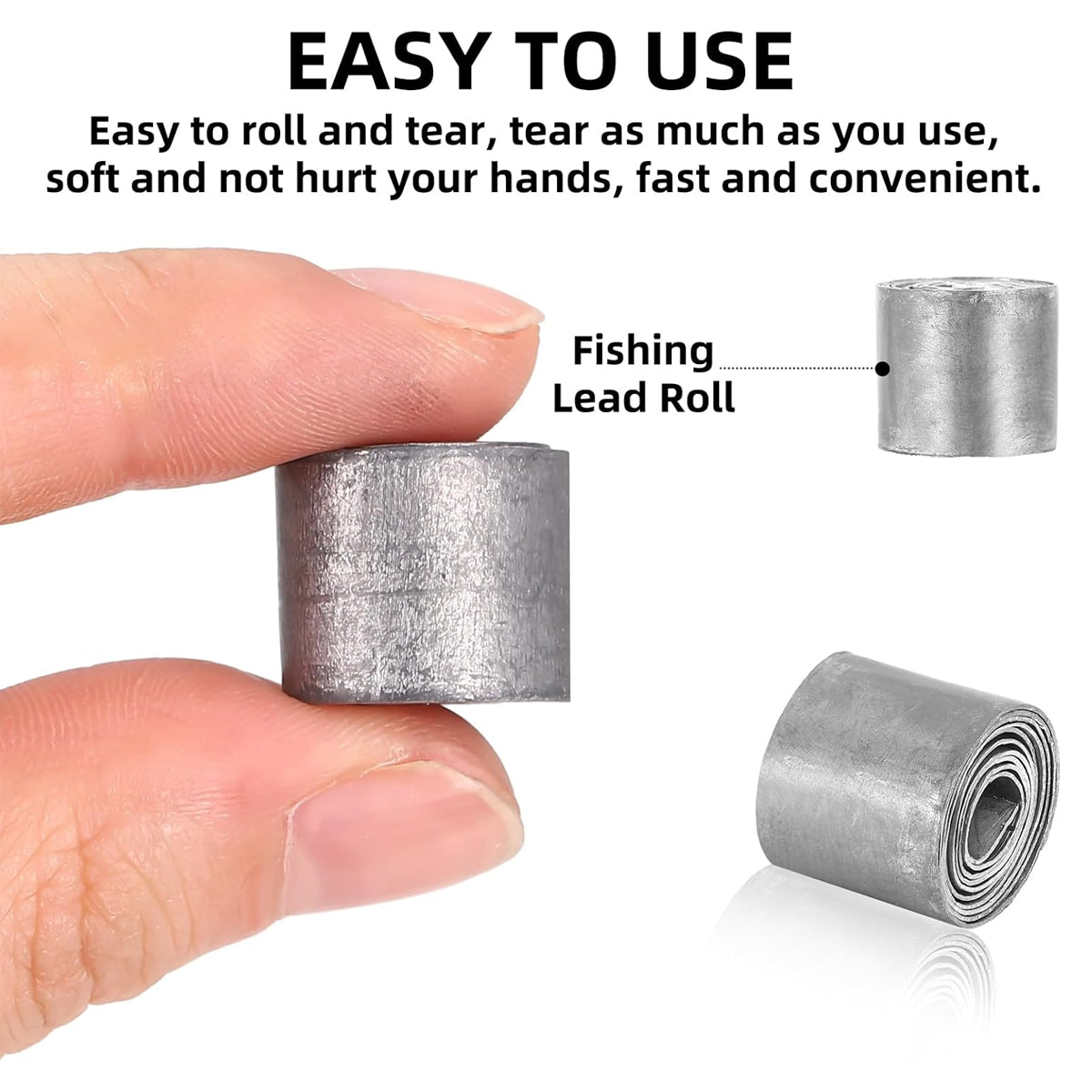 20PCS Lead Leather Rolls for Fishing Line Weight Adjustment