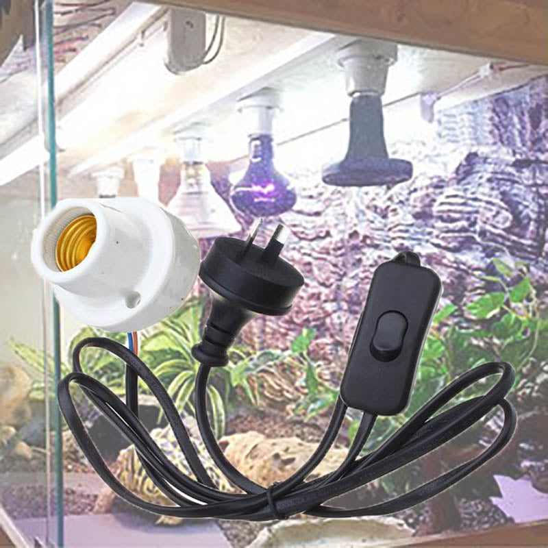 Reptile Ceramic Lamp Holder with AU Plug and Switch 1.5M Cord