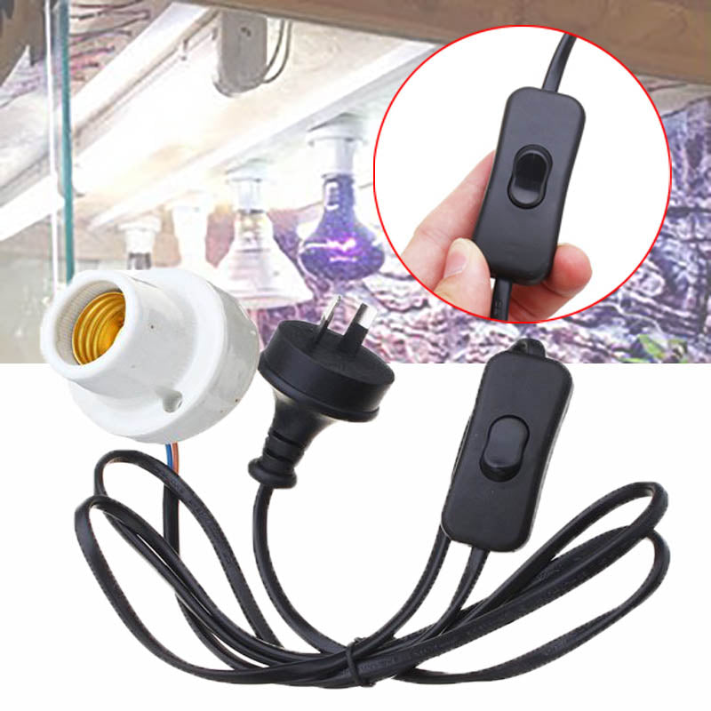 Reptile Ceramic Lamp Holder with AU Plug and Switch 1.5M Cord