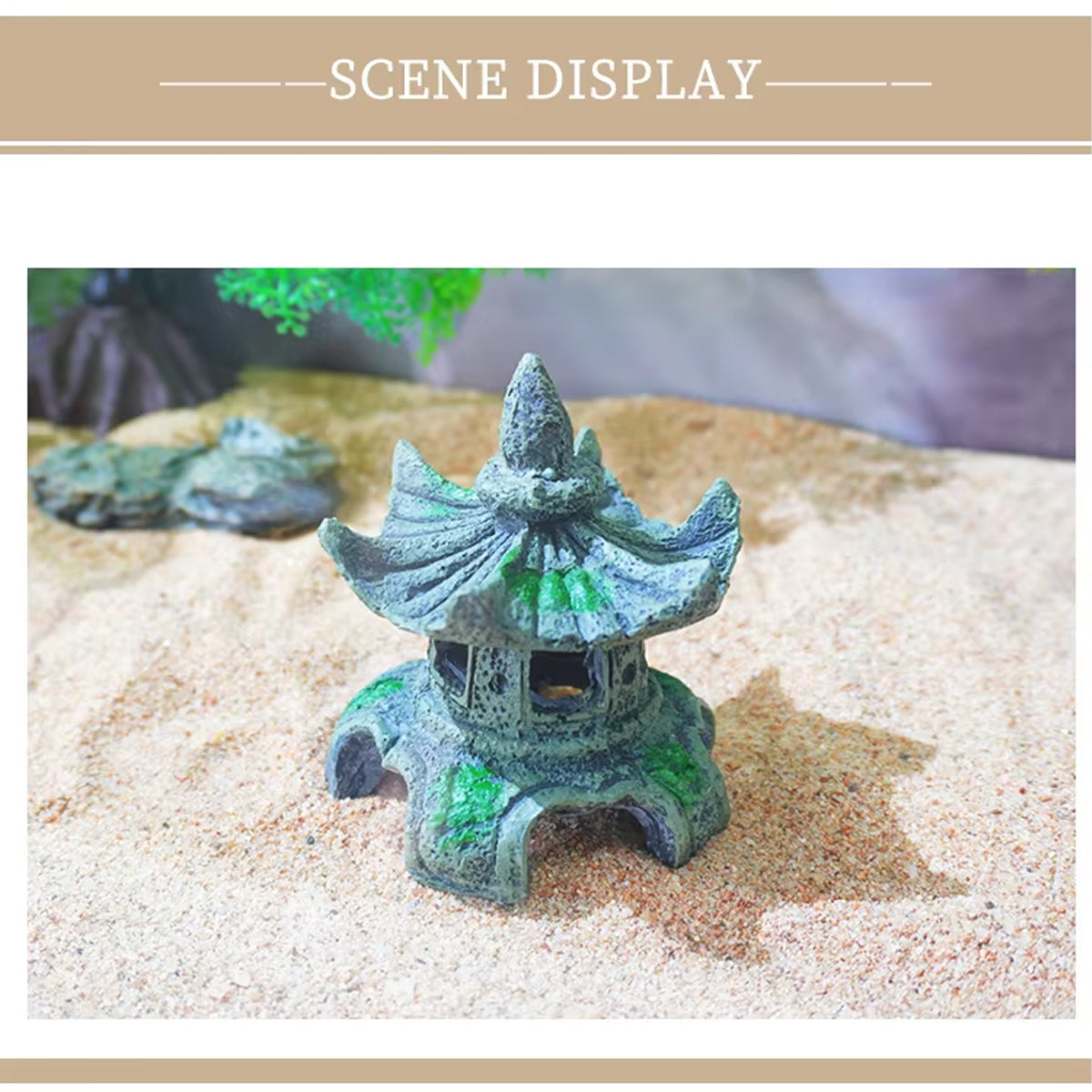 Traditional Chinese Pavilion Aquarium Decoration