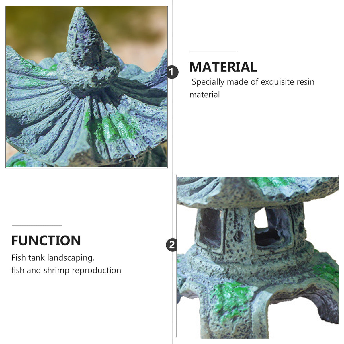Traditional Chinese Pavilion Aquarium Decoration