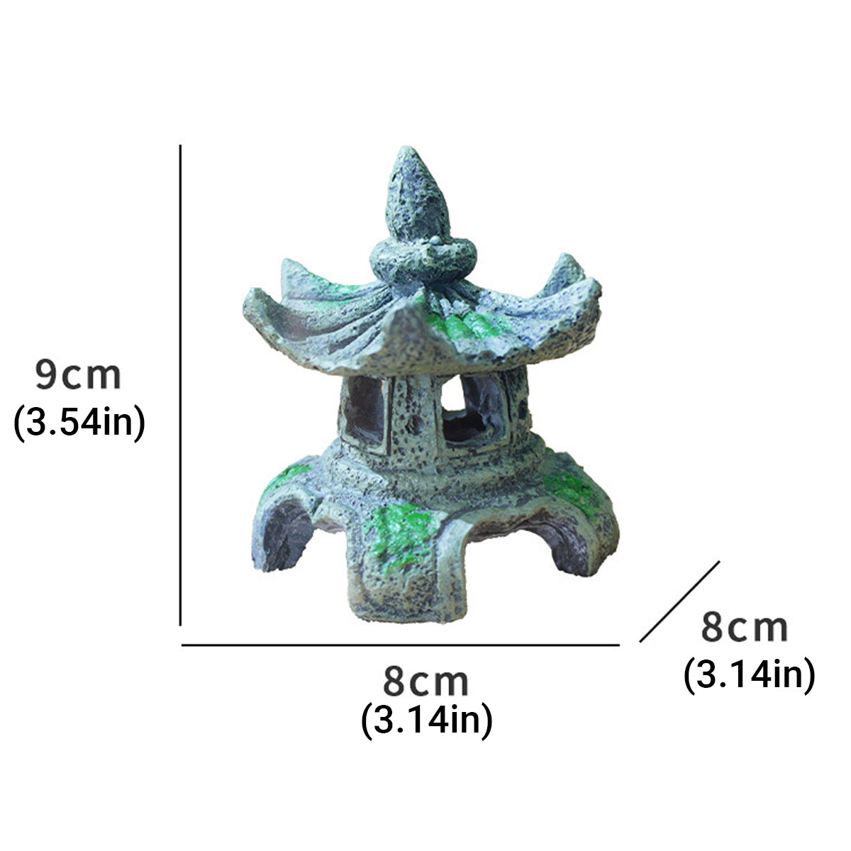 Traditional Chinese Pavilion Aquarium Decoration