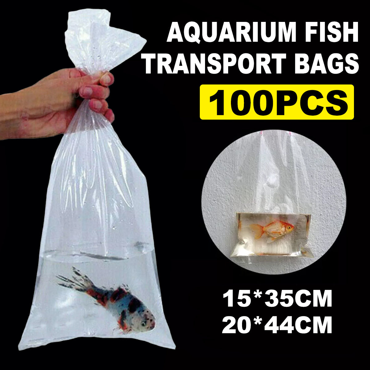 100PCS Aquarium Fish Breathing Bags Oxygen-Permeable Transport