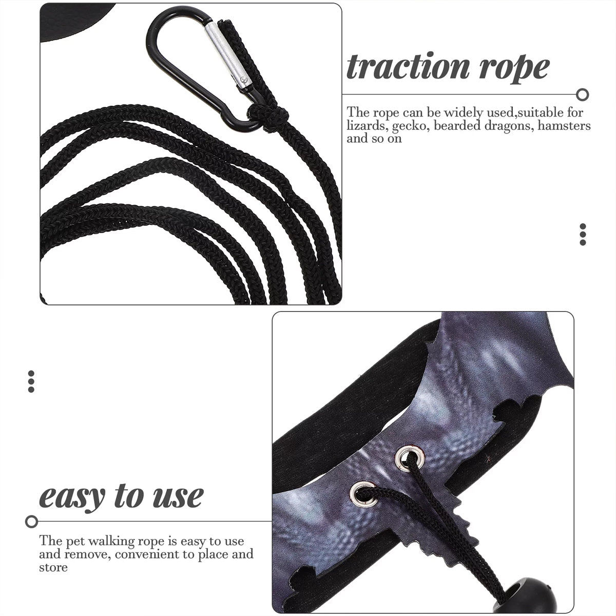 Adjustable Dragon Wing Lizard Leash Reptile Harness Set