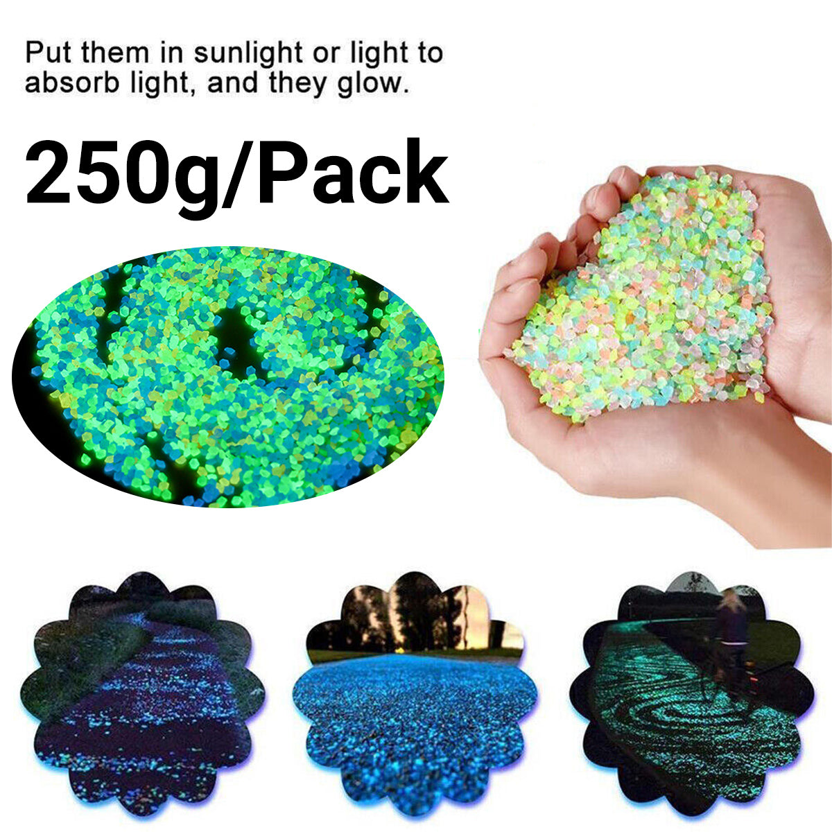 Glow-in-the-Dark Aquarium Sand Luminous Resin Decorative Gravel