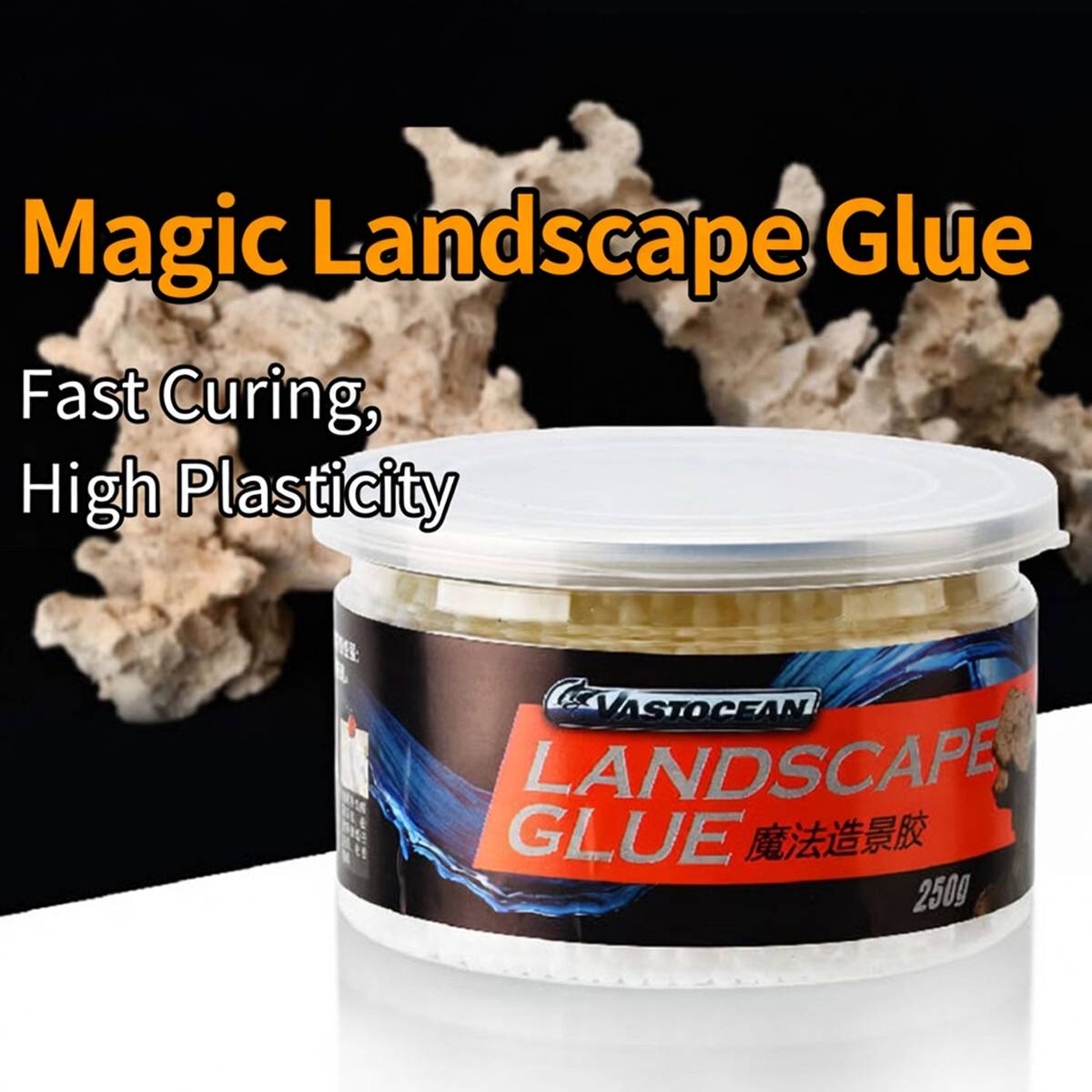 Aquarium aquascaping glue for plants, stone and driftwood – product view 4