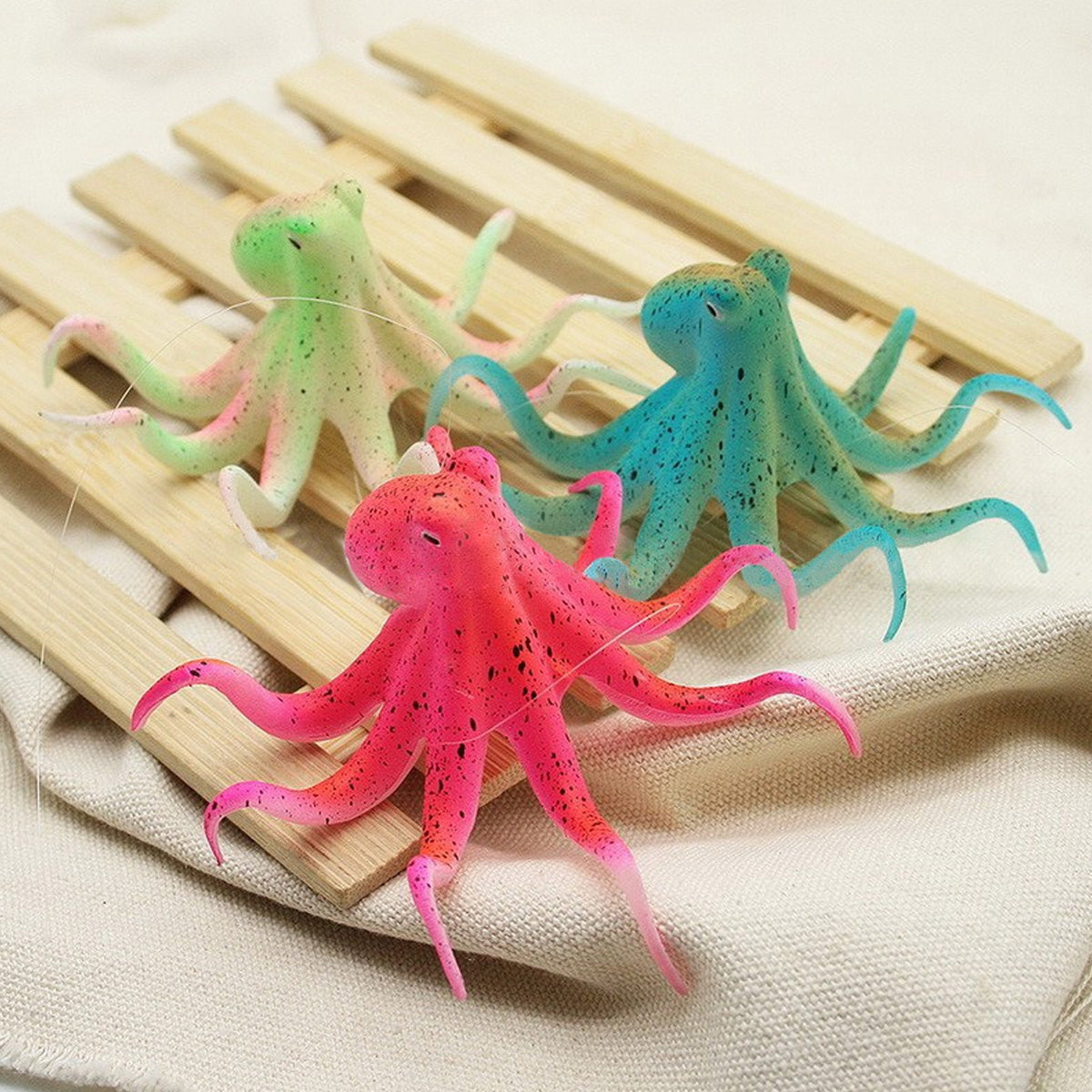 Glowing Simulation Octopus Aquarium Ornament Fluorescent Fish Tank Decoration