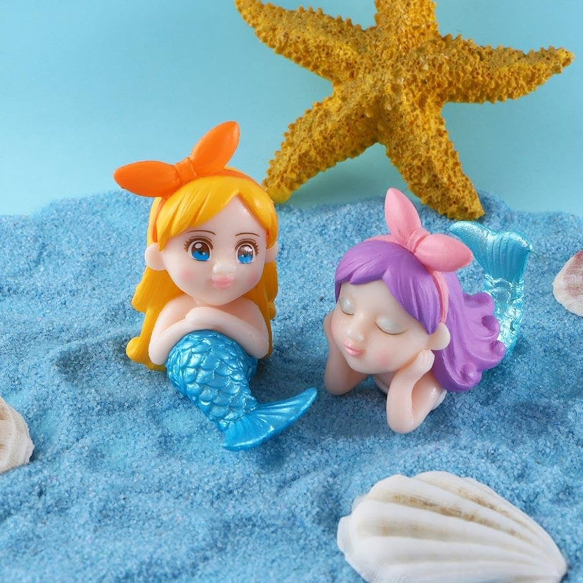 Mini Mermaid Figurine Set 8PCS