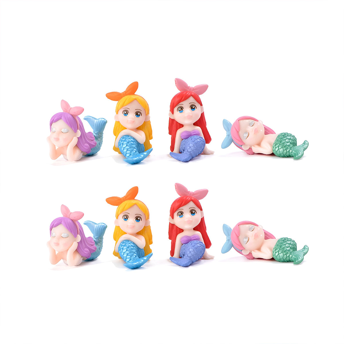 Mini Mermaid Figurine Set 8PCS