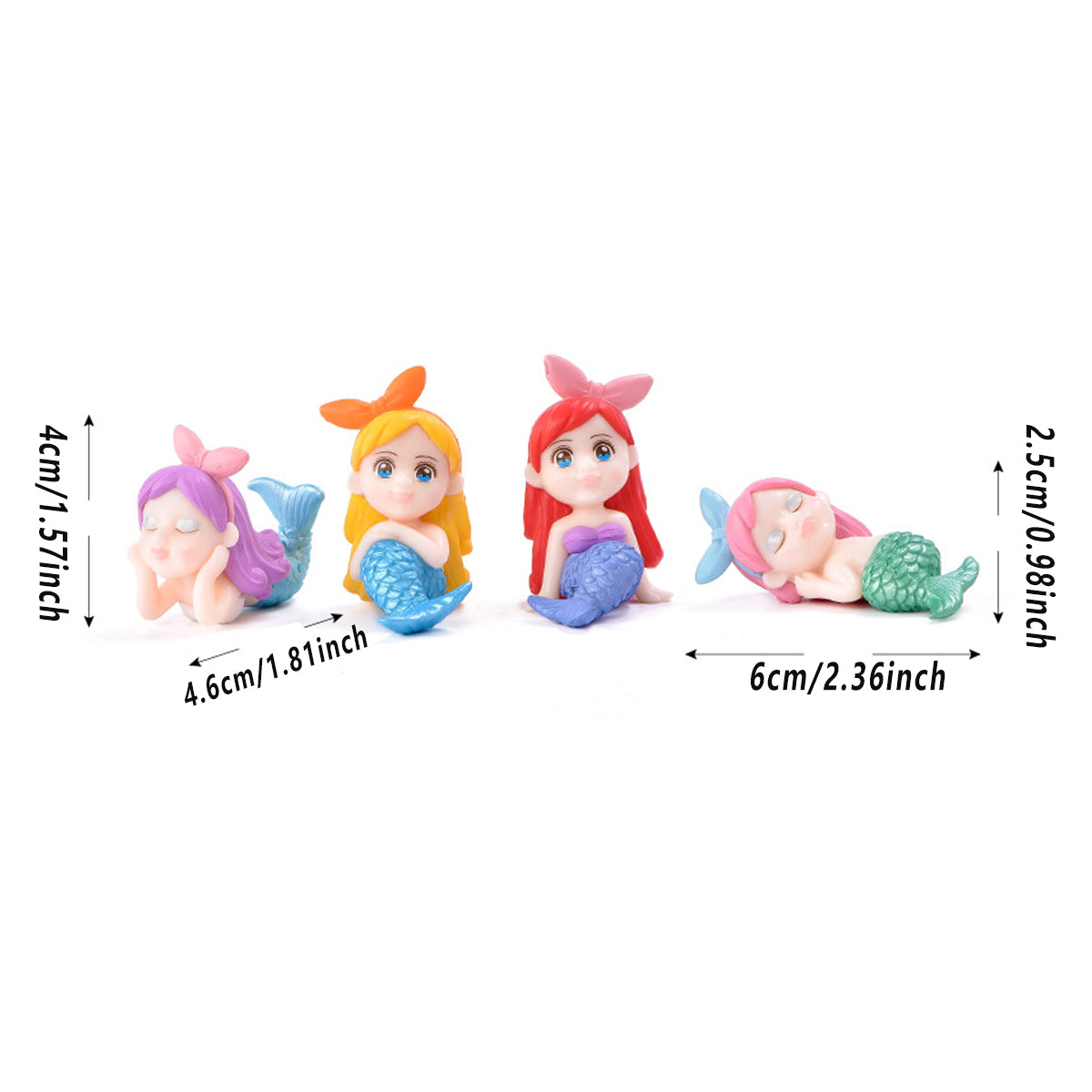Mini Mermaid Figurine Set 8PCS