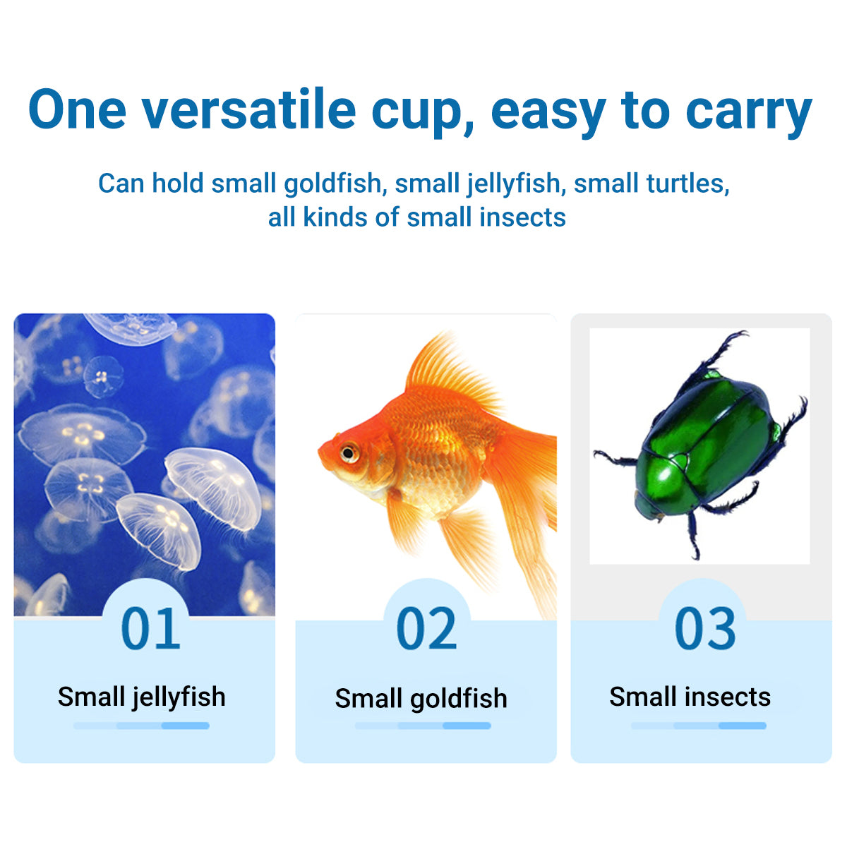 20PCS Mini Fish Cups with Lids Portable Clear Containers
