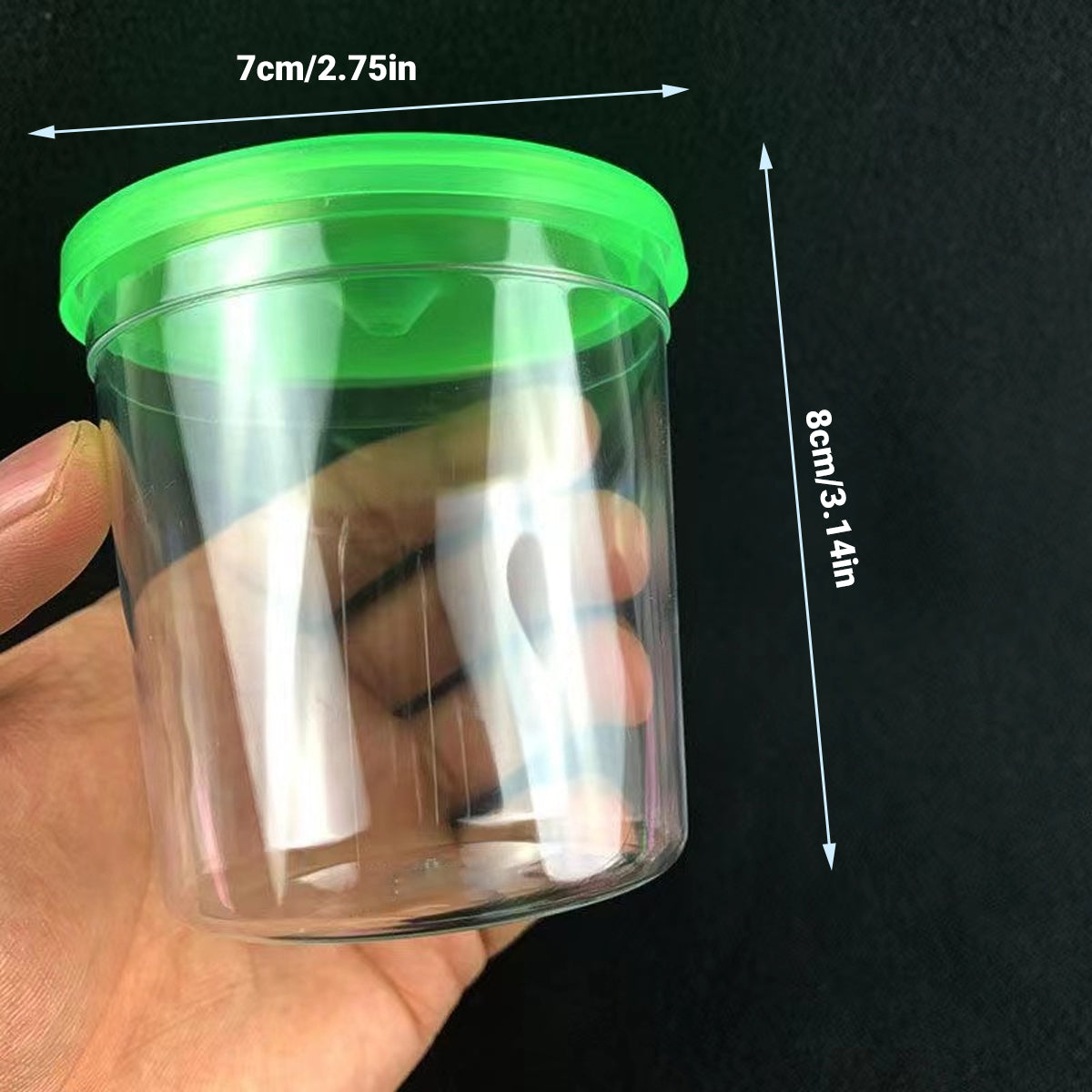 20PCS Mini Fish Cups with Lids Portable Clear Containers