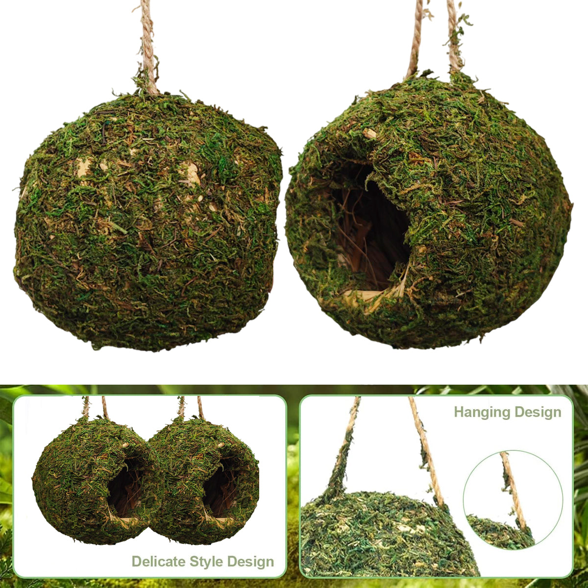 Handmade Moss Corner Hideout For Reptiles And Amphibians