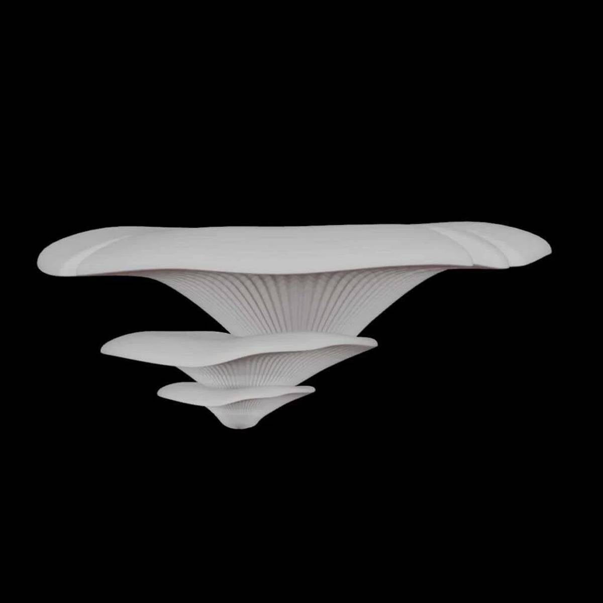 Resin mushroom terrarium ledge with two suction cups – product view 5