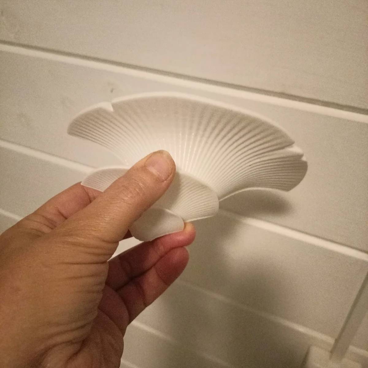 Resin mushroom terrarium ledge with two suction cups – product view 6