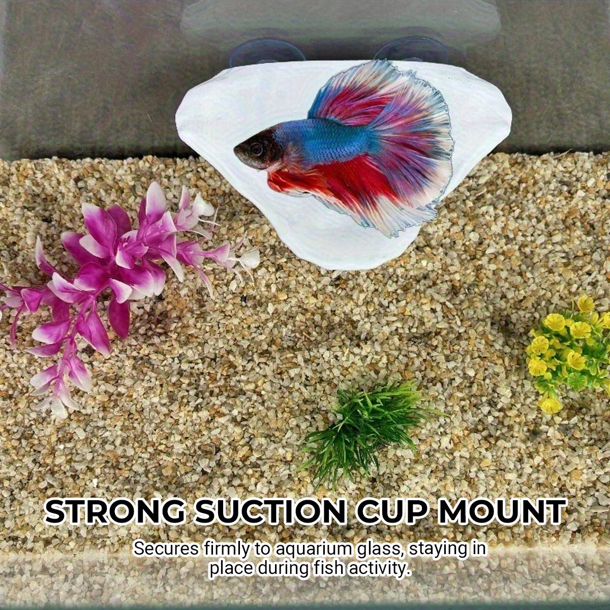 Resin mushroom terrarium ledge with two suction cups – product view 7