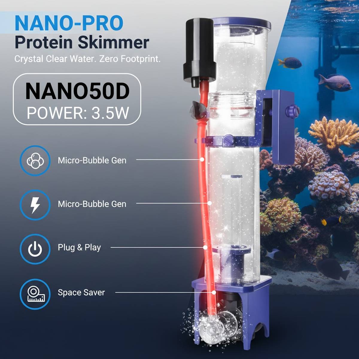 Nano Protein Skimmer Aquarium Filter