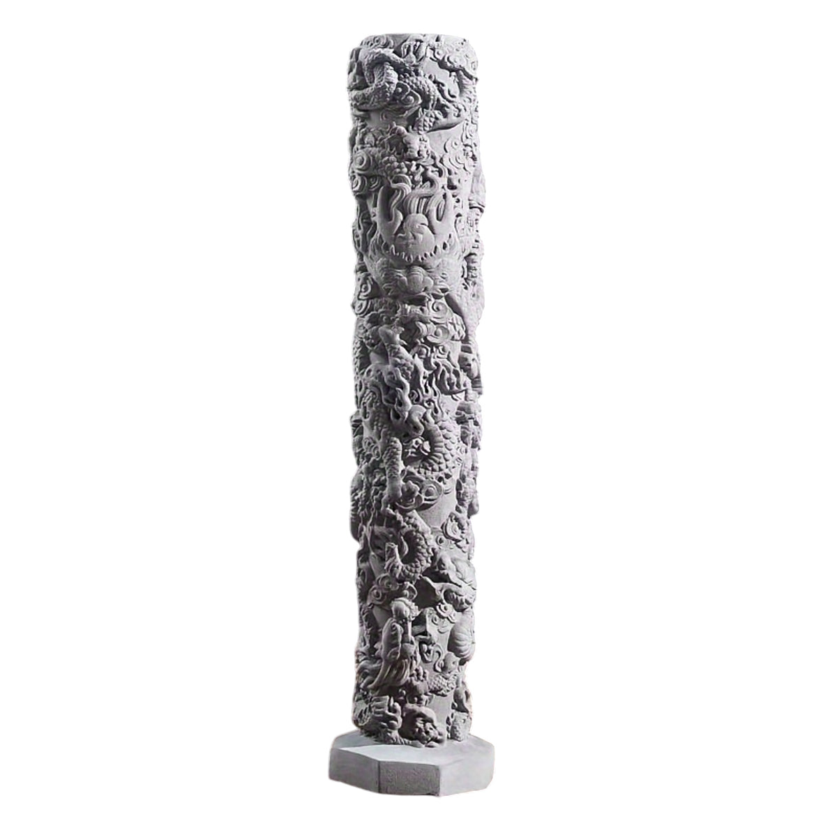 Nine-Dragon Decorative Cement Column