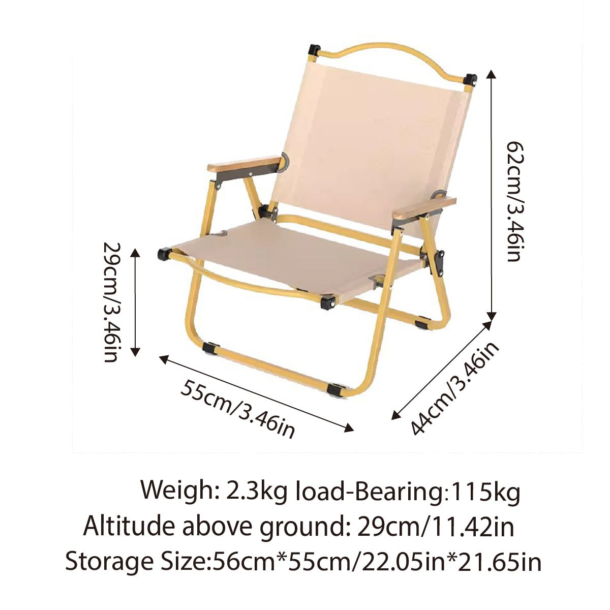Outdoor Folding Chair Portable Camping Beach Seat
