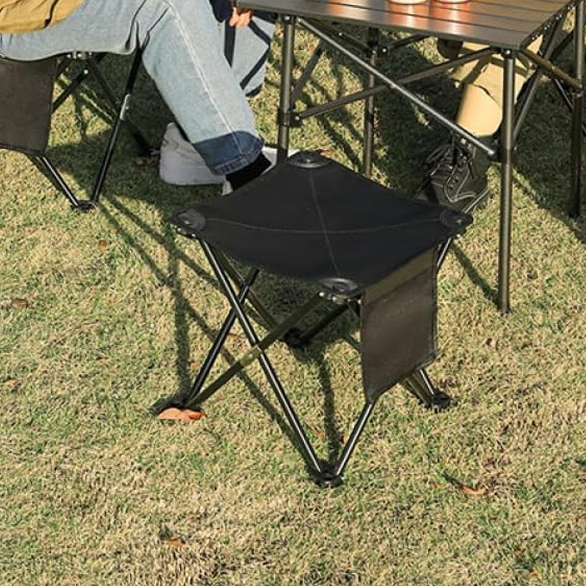 Compact Folding Camping Chair with Pocket and Carry Bag