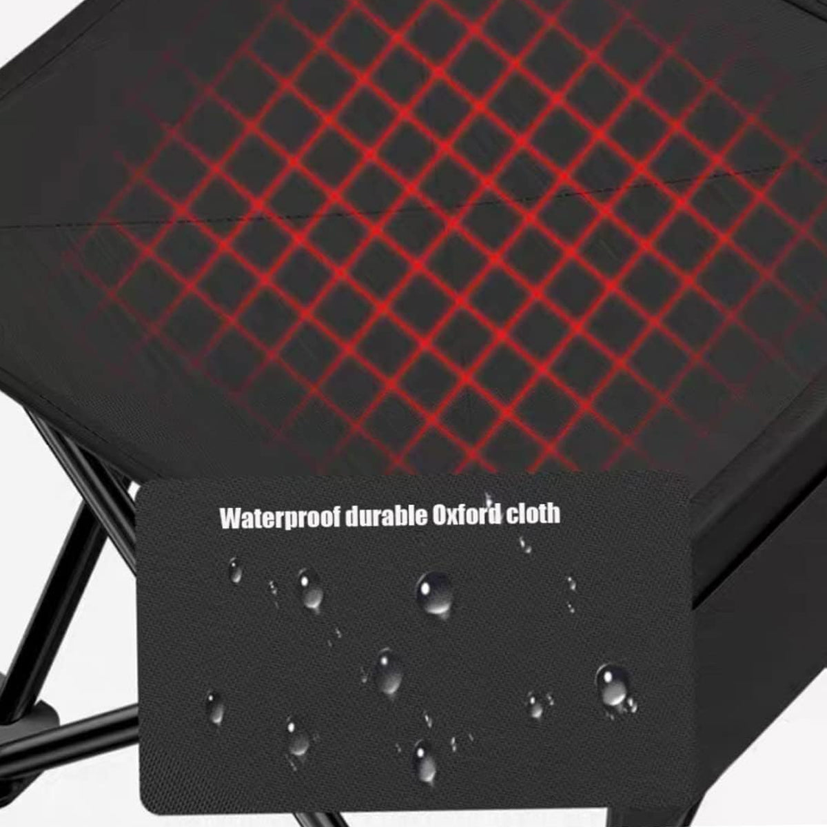 Compact Folding Camping Chair with Pocket and Carry Bag