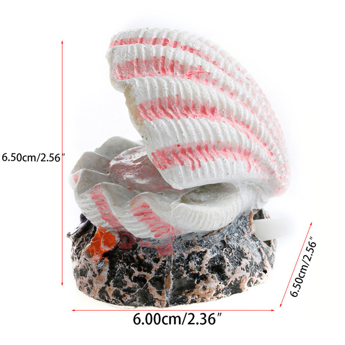 Aquarium Pearl Shell Decoration with Bubble Oxygenator