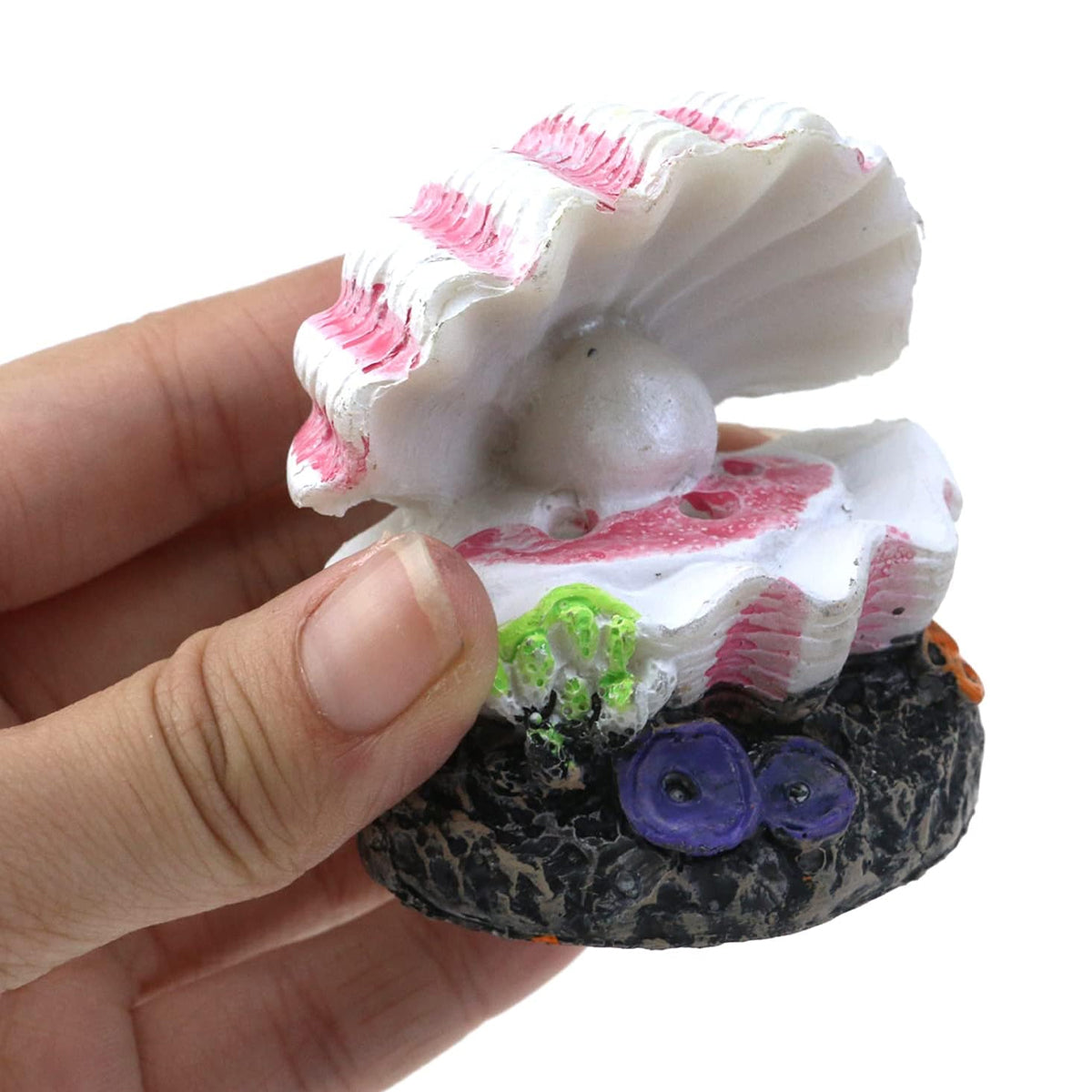 Aquarium Pearl Shell Decoration with Bubble Oxygenator