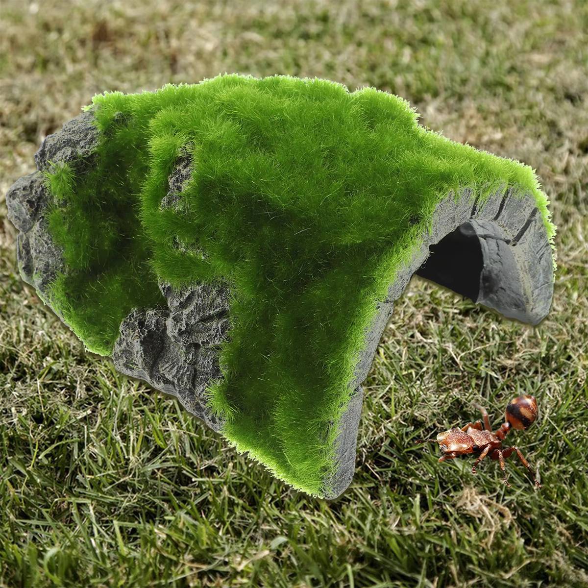 Aquarium Hideout Cave Moss Rock Decor
