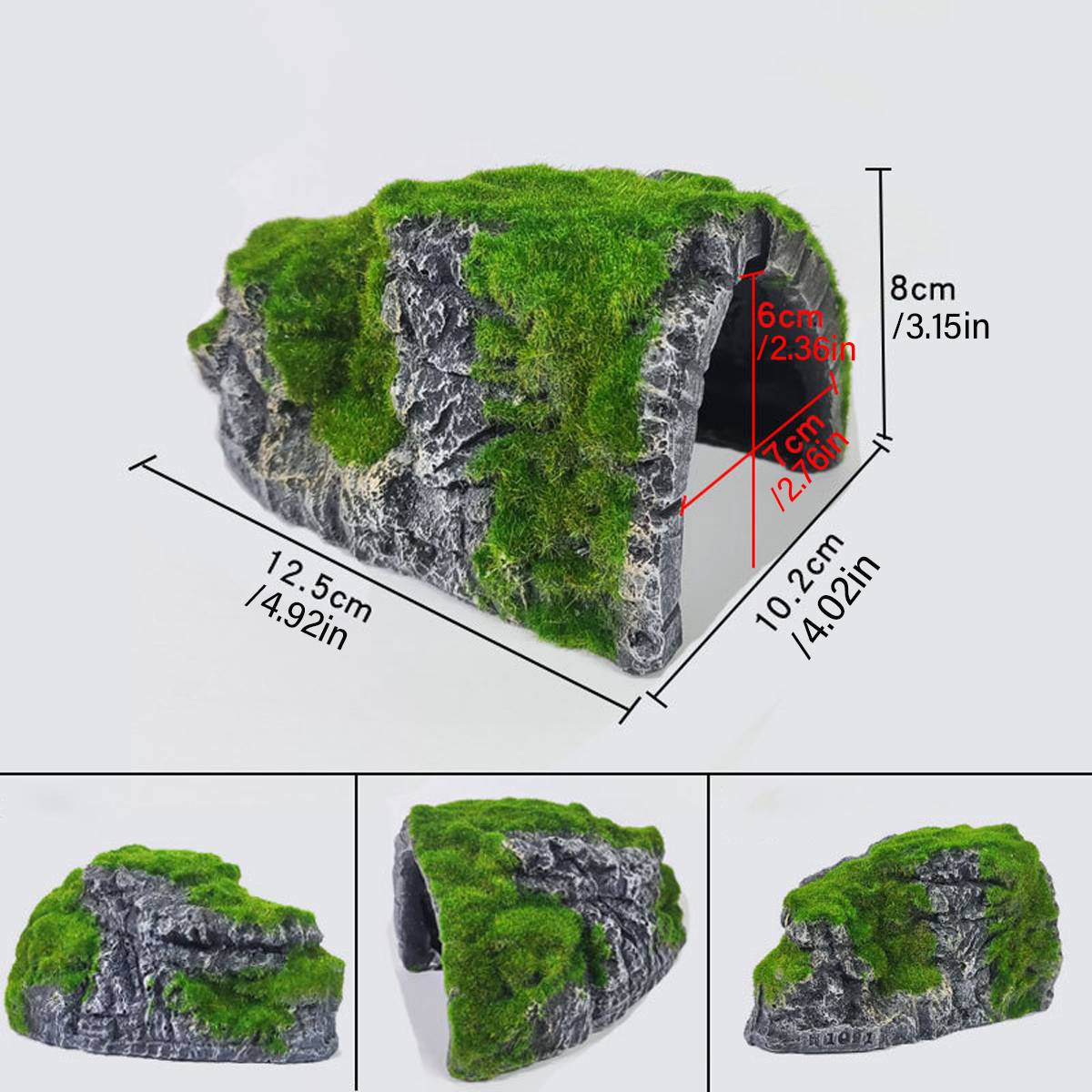 Aquarium Hideout Cave Moss Rock Decor