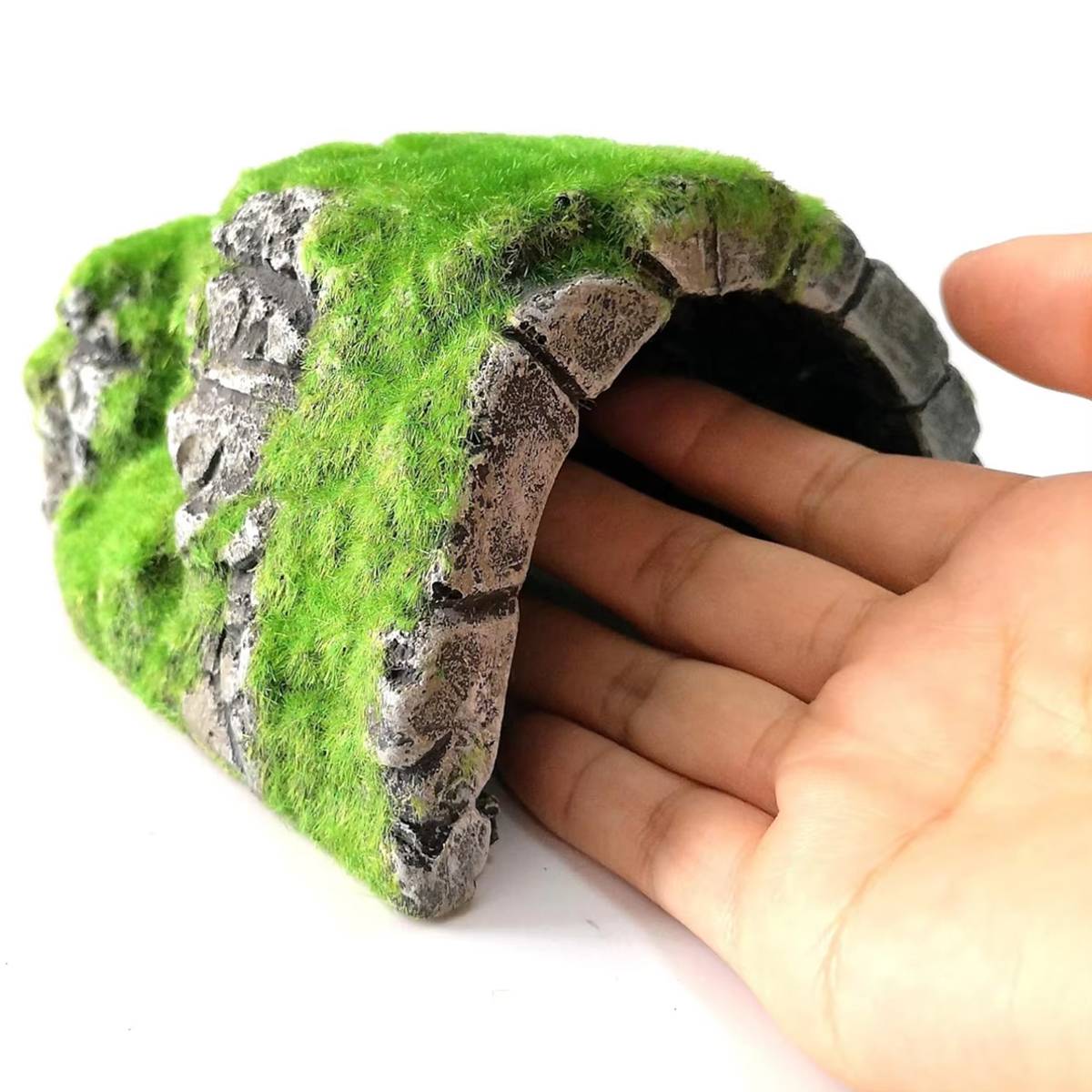 Aquarium Hideout Cave Moss Rock Decor