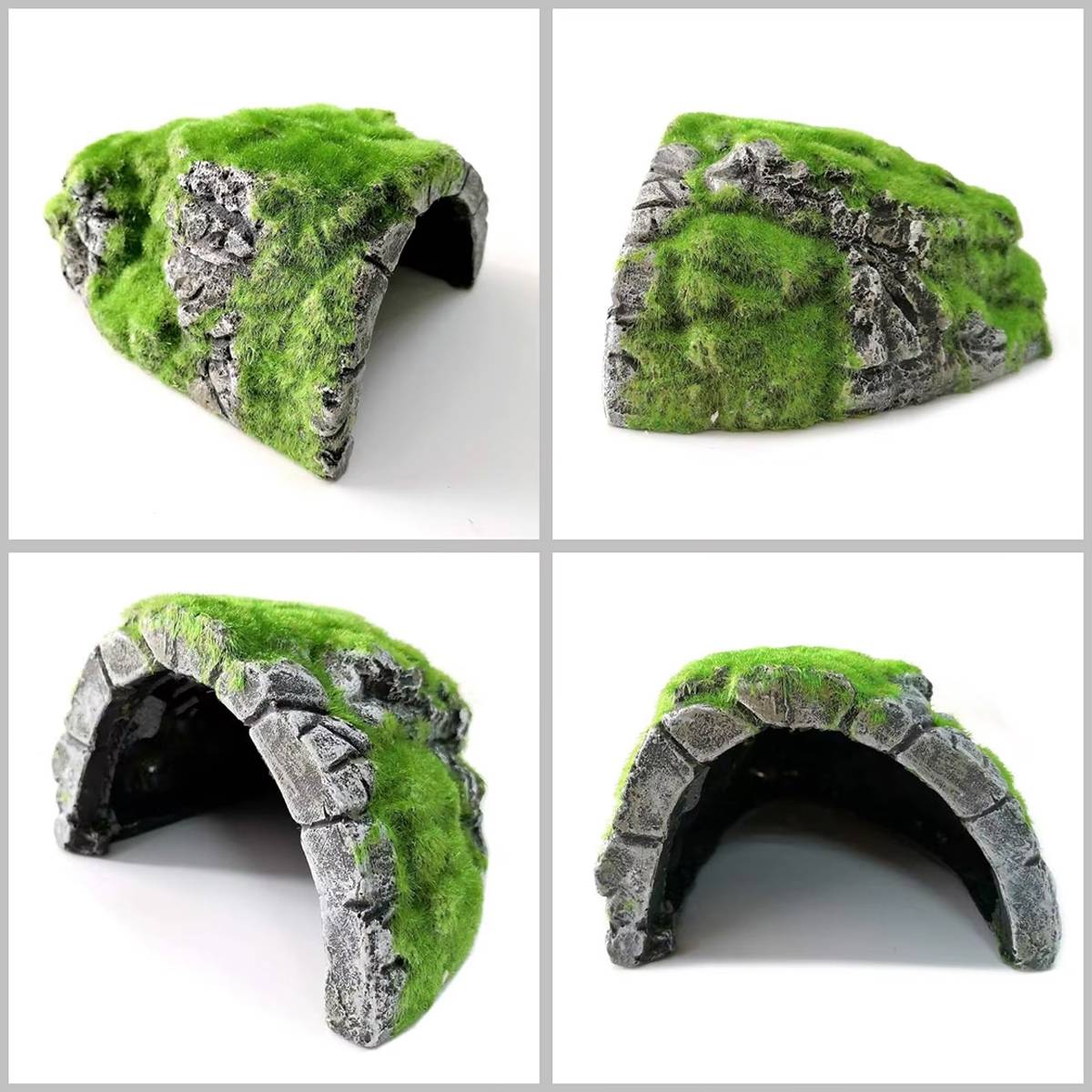 Aquarium Hideout Cave Moss Rock Decor