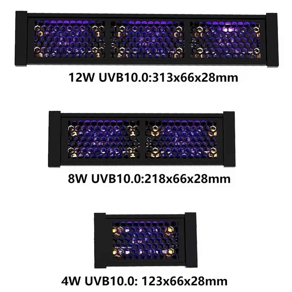 Adjustable Reptile UVB LED Light with Timer and UVA Support
