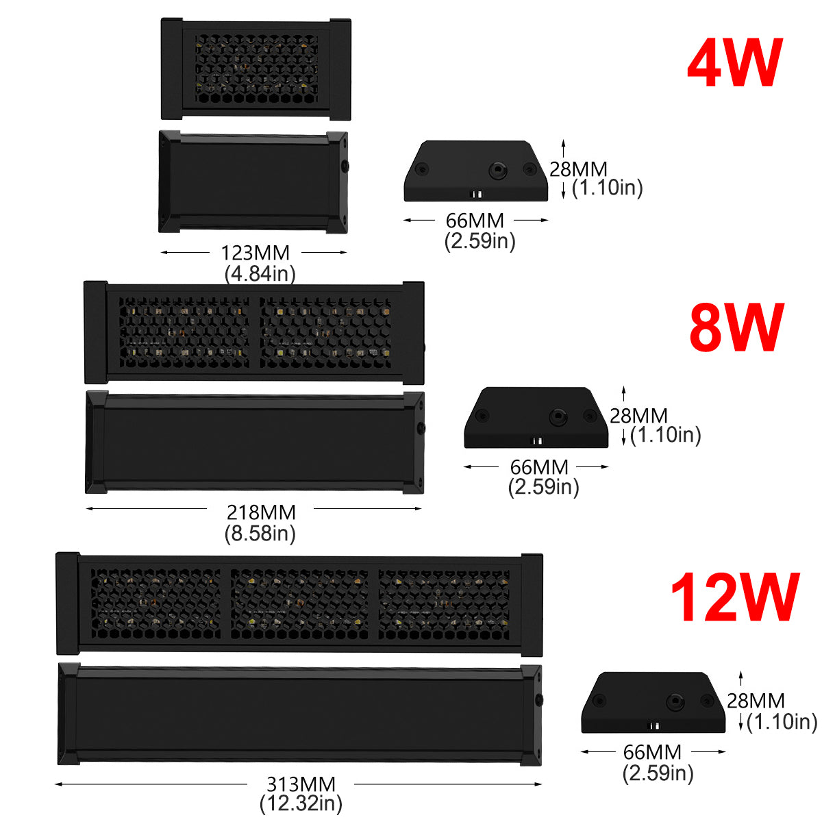 Adjustable Reptile UVB LED Light with Timer and UVA Support