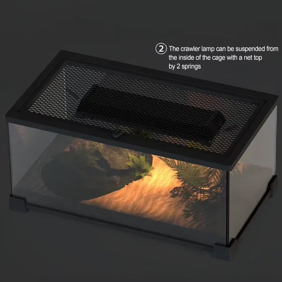 Adjustable Reptile UVB LED Light with Timer and UVA Support