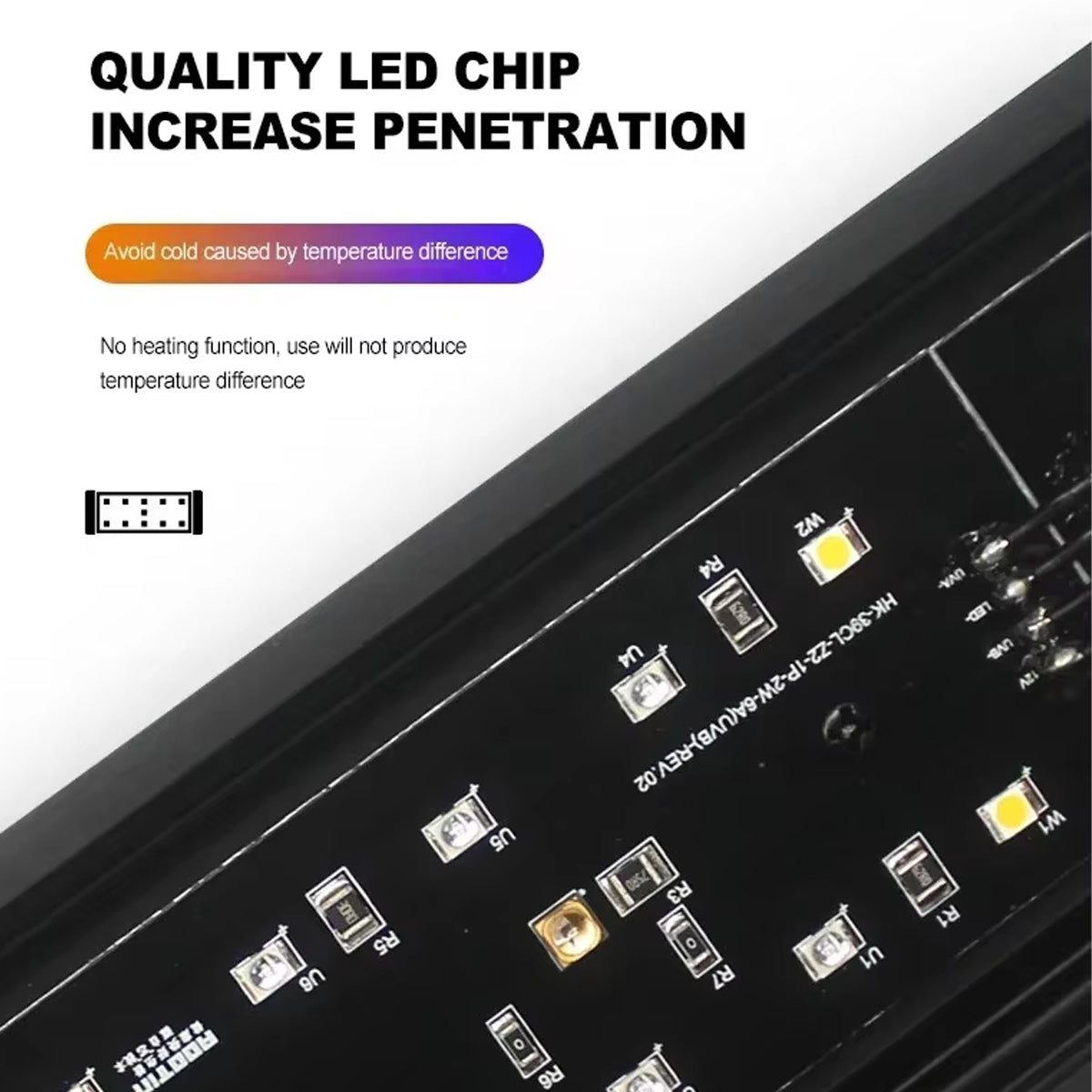 Adjustable Reptile UVB LED Light with Timer and UVA Support