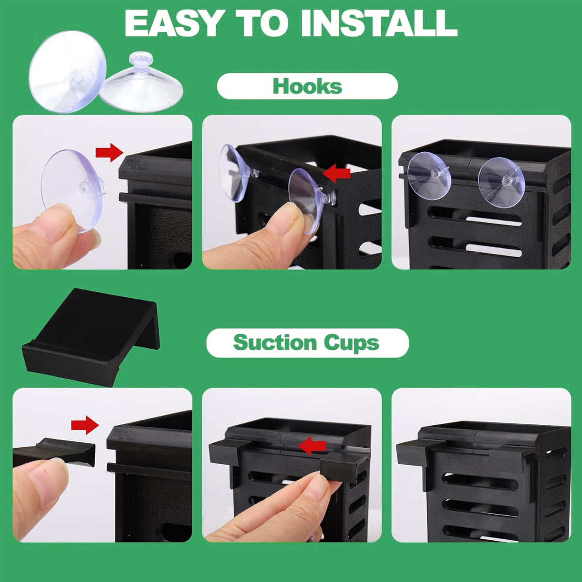 Aquarium Hydroponic Plant Holder Basket With Suction Cups And Hooks