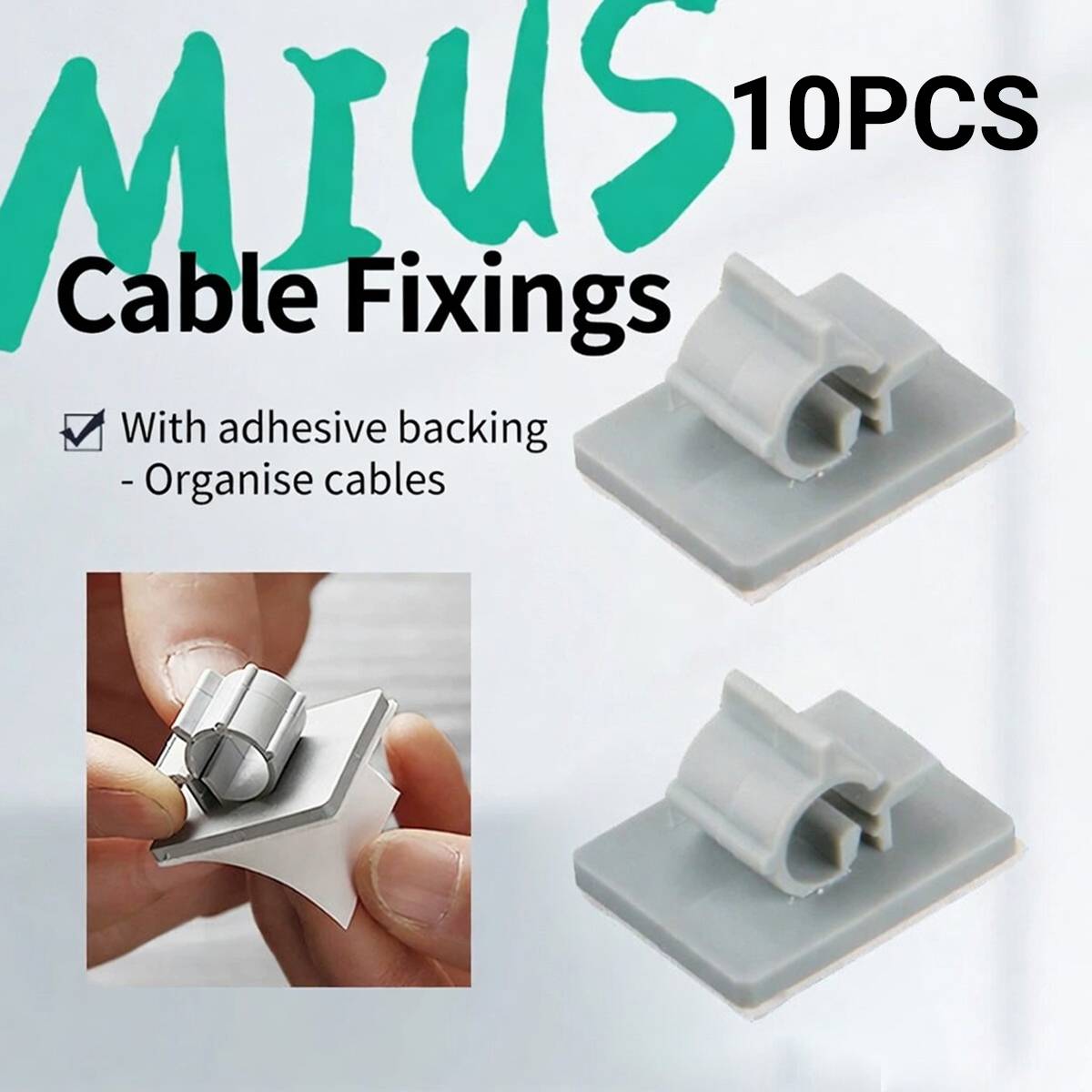 Plastic Pipe Clamps 10PCS Adhesive Clips for 1/4" Tube