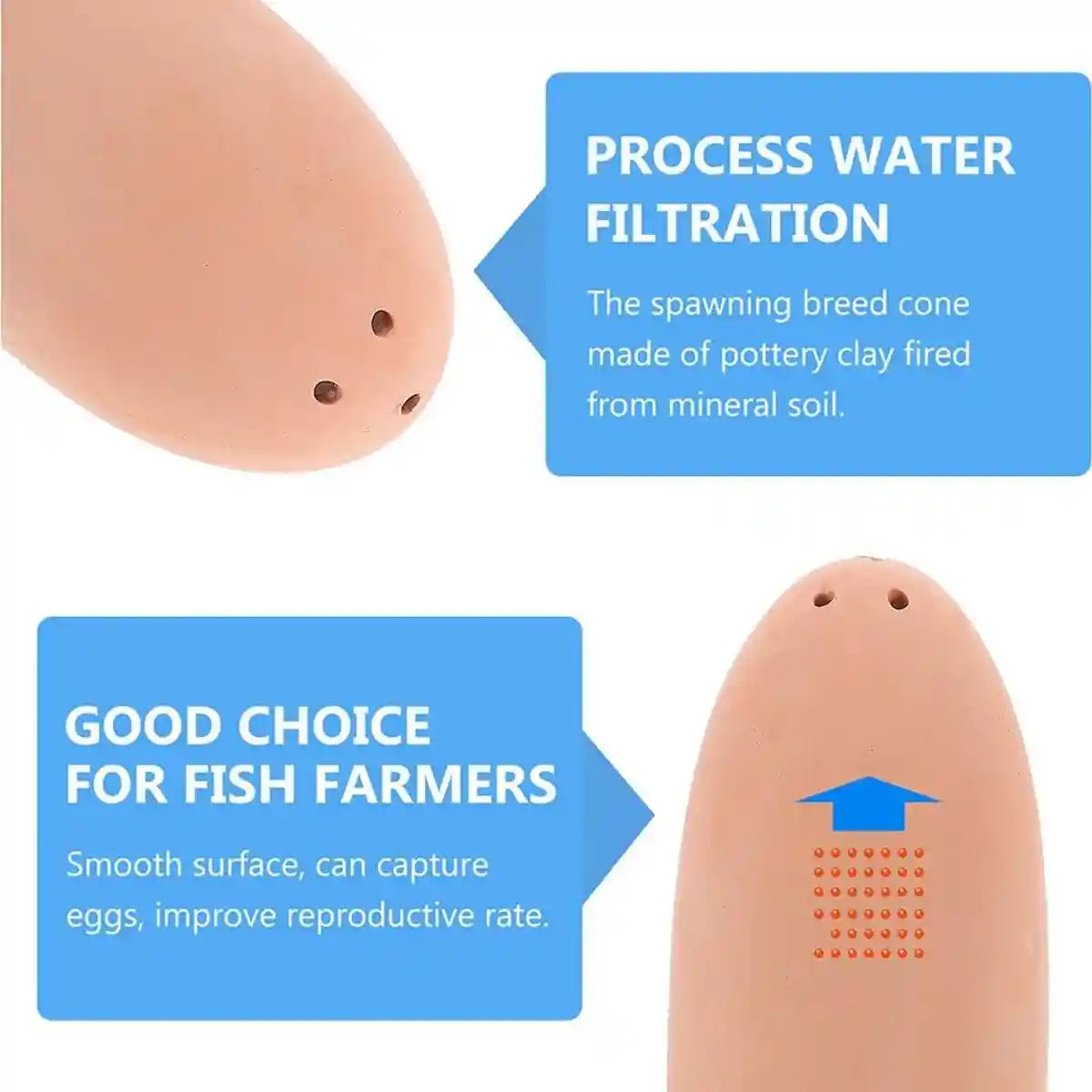 Discus Breeding Cone Clay Spawning Cone With Protective Guard For Aquarium Fish