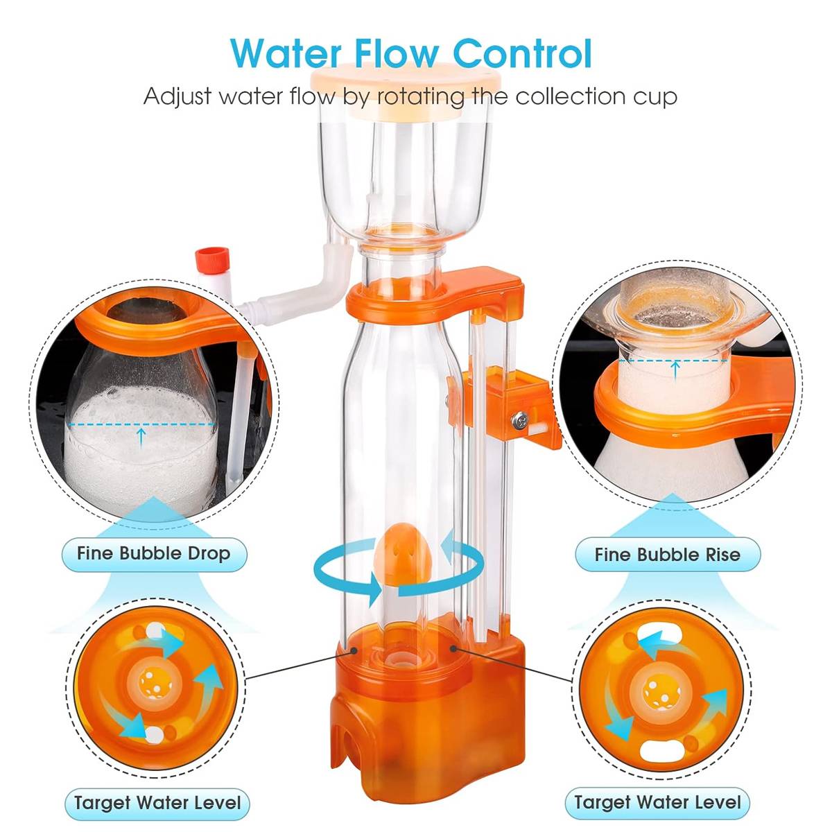 Protein Skimmer Aquarium Filter DC-SQ-70 Marine Reef Skimmer