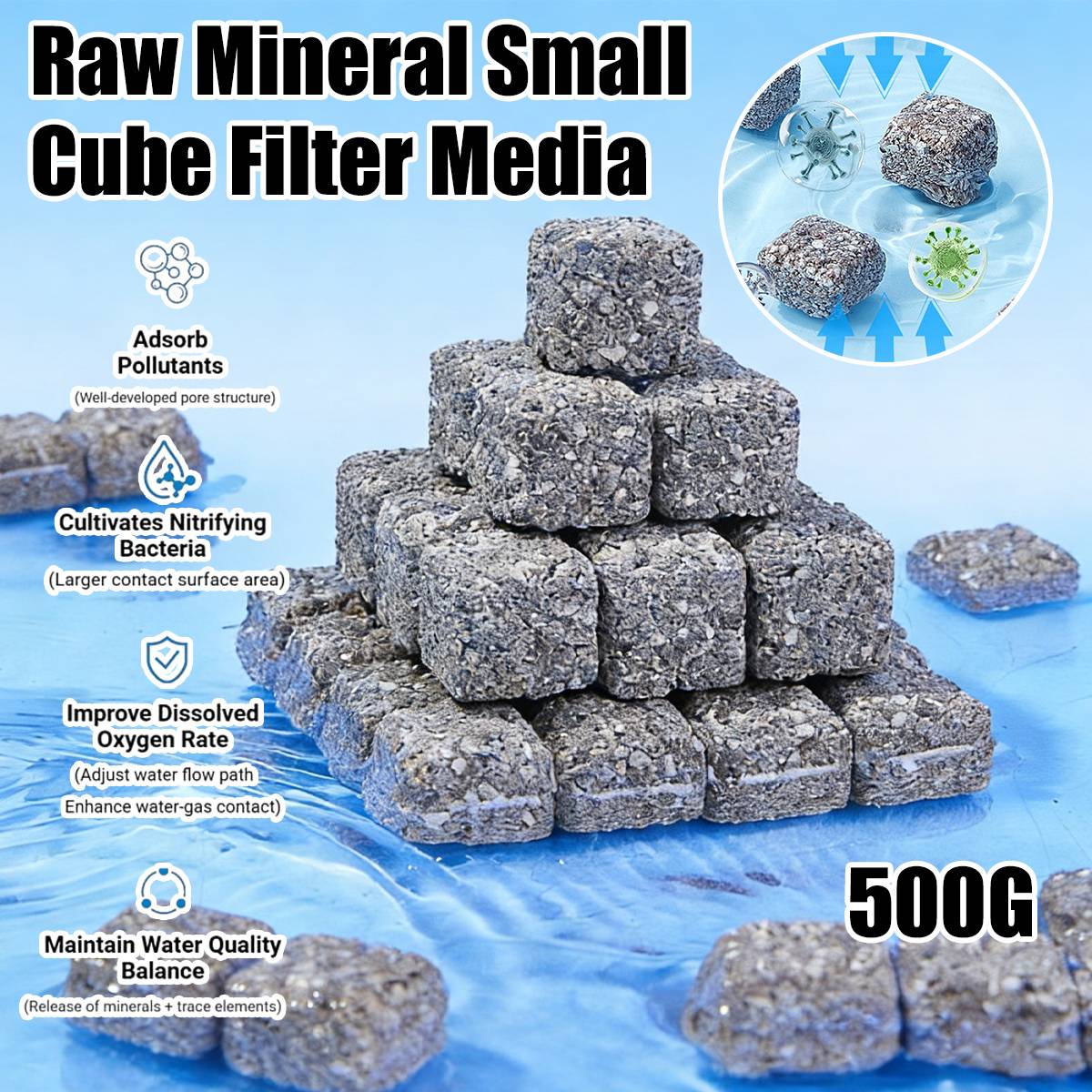 Yee Mineral Filter Media Cubes for Aquarium Filtration