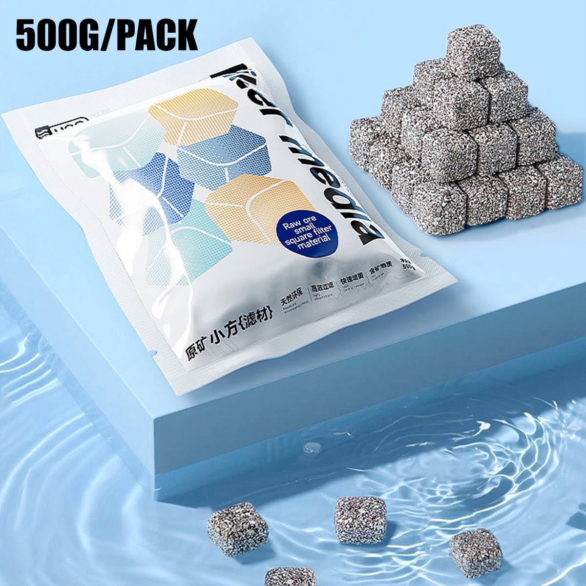 Yee Aquarium Filter Media Raw Mineral Cube Bio Filter