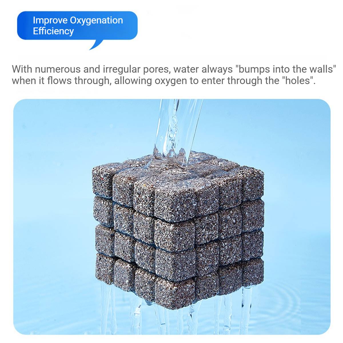 Yee Aquarium Filter Media Raw Mineral Cube Bio Filter